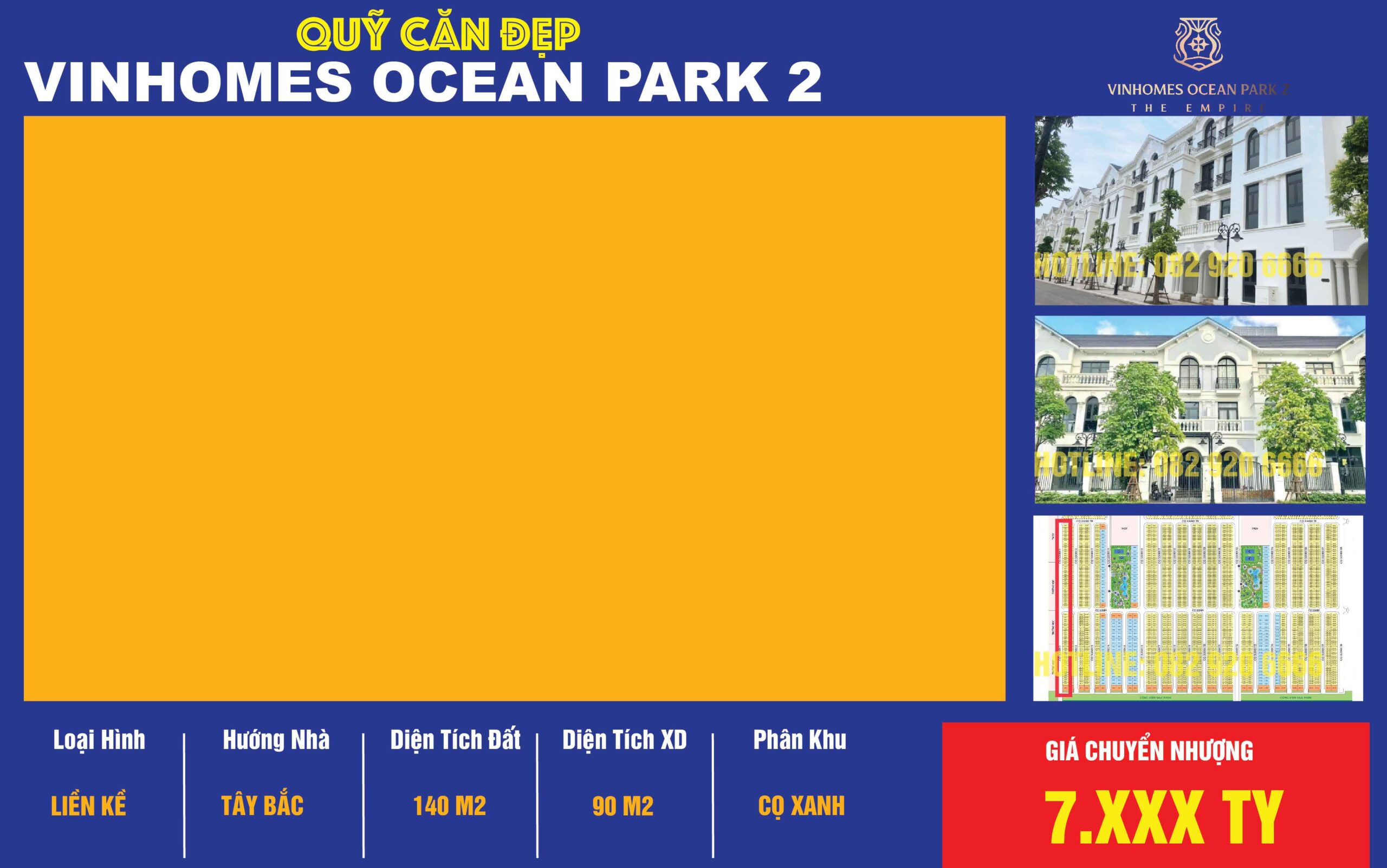 [Bán] Liền kề Cọ Xanh CX7.31 Vinhomes Ocean Park 2