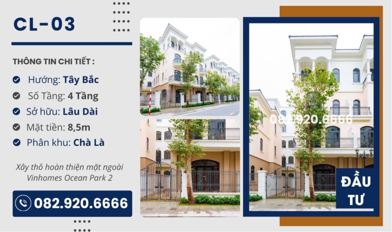 [Bán] Song Lập CL-03 Vinhomes Ocean Park 2