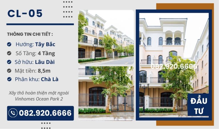 [Bán] Song Lập CL-05 Vinhomes Ocean Park 2