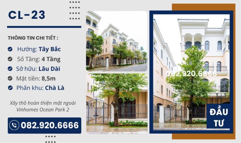 [Bán] Song Lập CL-23 Vinhomes Ocean Park 2