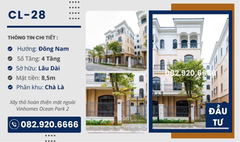 [Bán] Song Lập CL-28 Vinhomes Ocean Park 2
