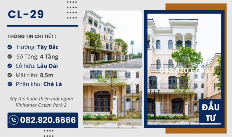 [Bán] Song Lập CL-29 Vinhomes Ocean Park 2